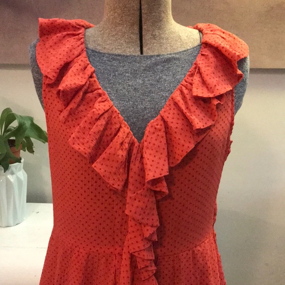 Marc By Marc Jacobs Red Ruffle Dress - Picture 4 of 10